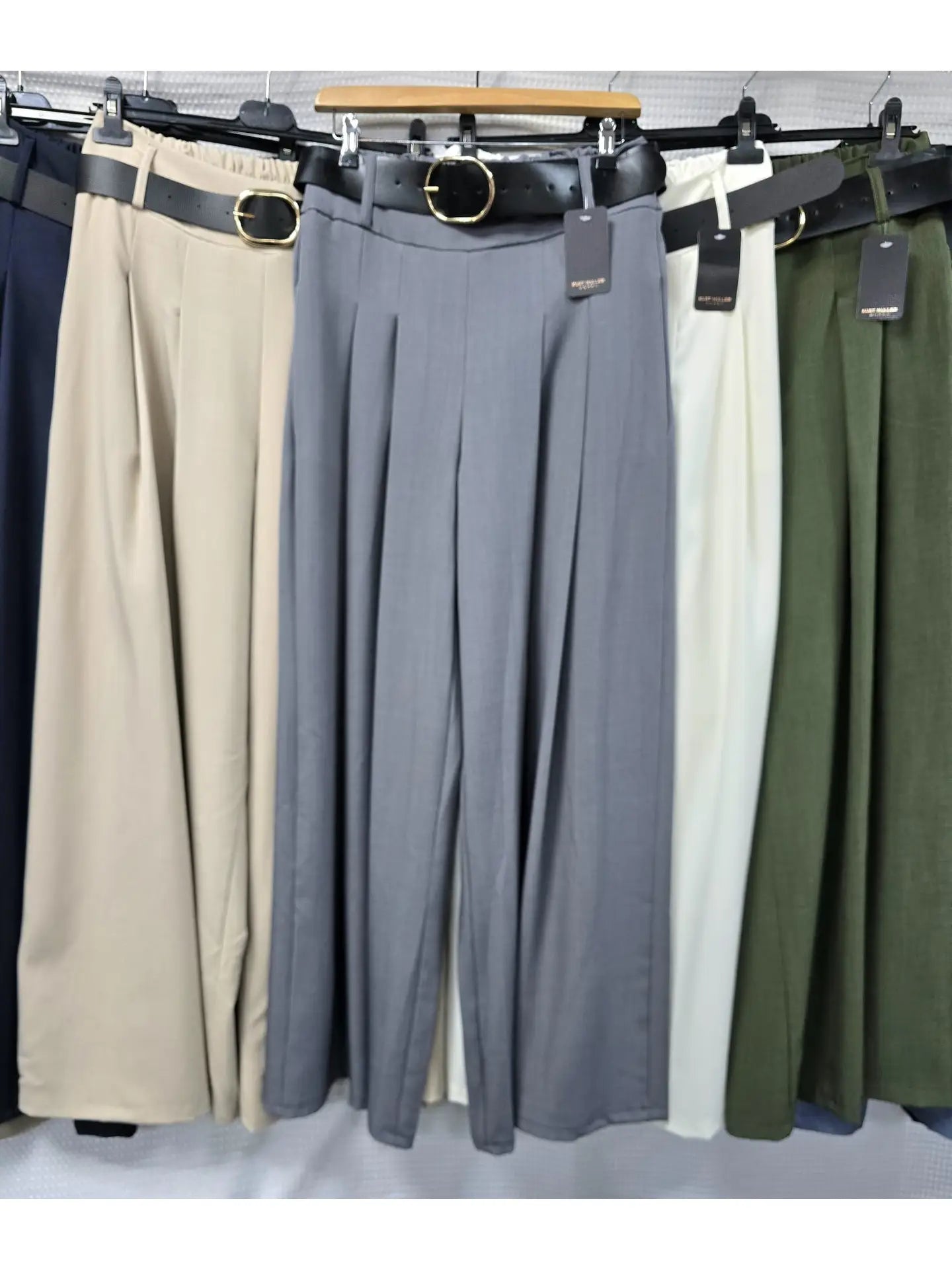 Zra Classy Wide Leg Belted Trousers